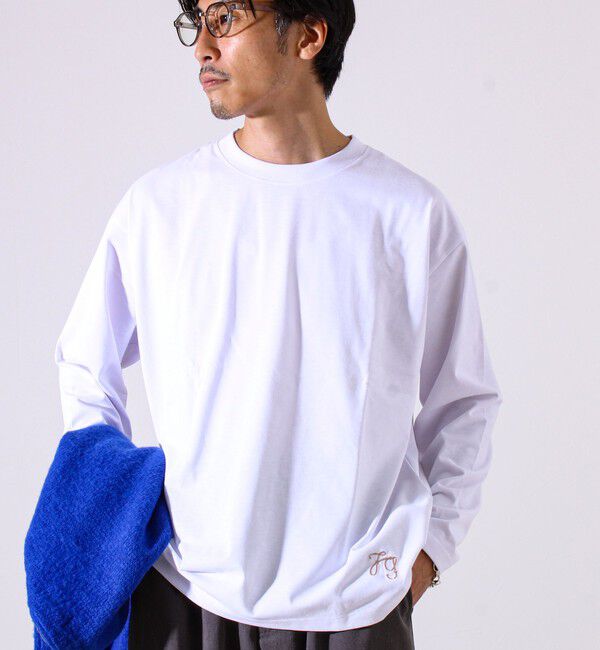 GLOSTER「【MARUDE COTTON】ロープ刺繍Ｔ ロングスリーブ」|Tシャツ・カットソー|