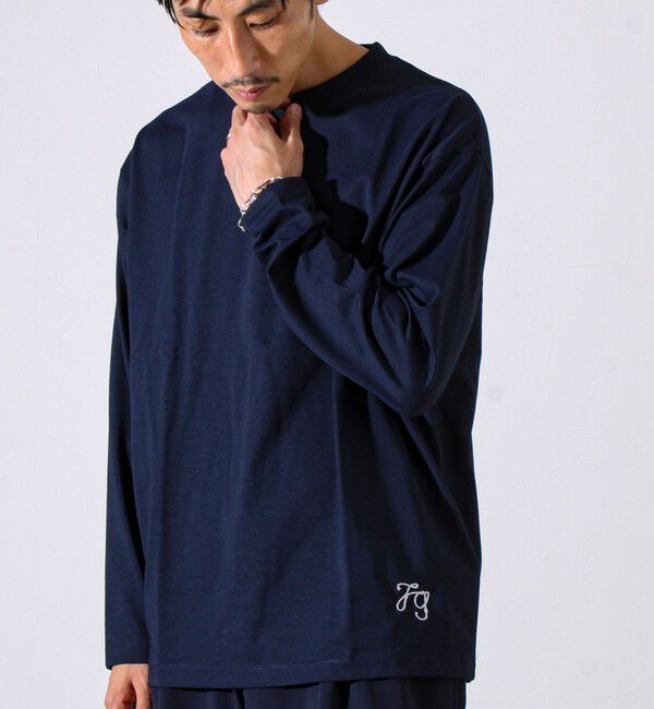 GLOSTER「【MARUDE COTTON】ロープ刺繍Ｔ ロングスリーブ」|Tシャツ・カットソー|