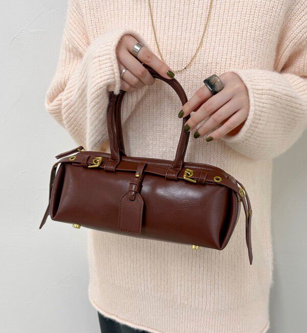 fredy emue「ダブルベルトスリムボストンバッグ」|ショルダー・メッセンジャー|