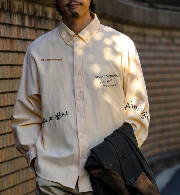 GLOSTER「【気分を上げるフレーズ】ポジティブメッセージシャツ パート2」|シャツ・ブラウス|