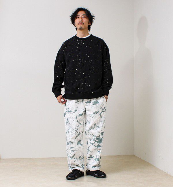 GLOSTER「星穴ネップボンディング クルーネックスウェット」|スウェット・ジャージ|