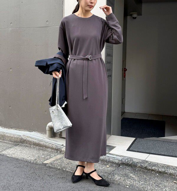 fredy emue「ジョーゼットベルト付きワンピース」|ワンピース|