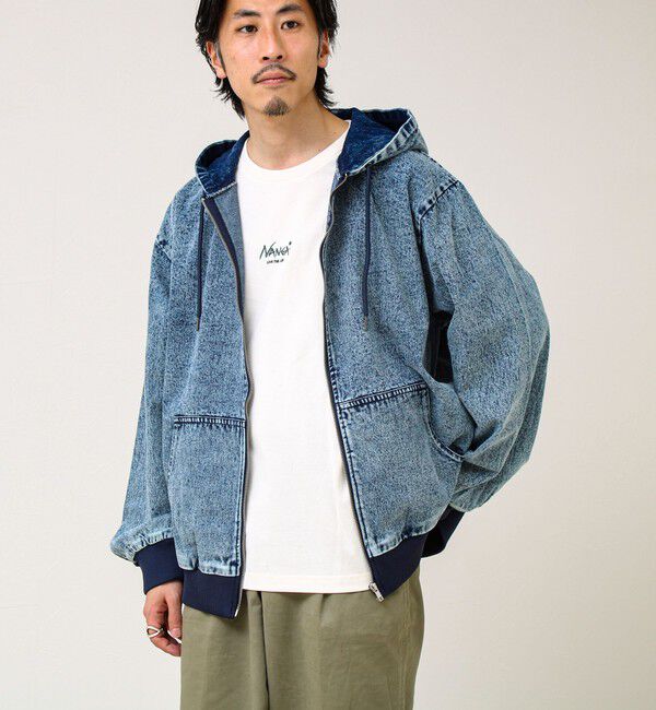 GLOSTER「【タフに着回す】キャンバス/デニム ジップパーカー」|ブルゾン・スタジャン|