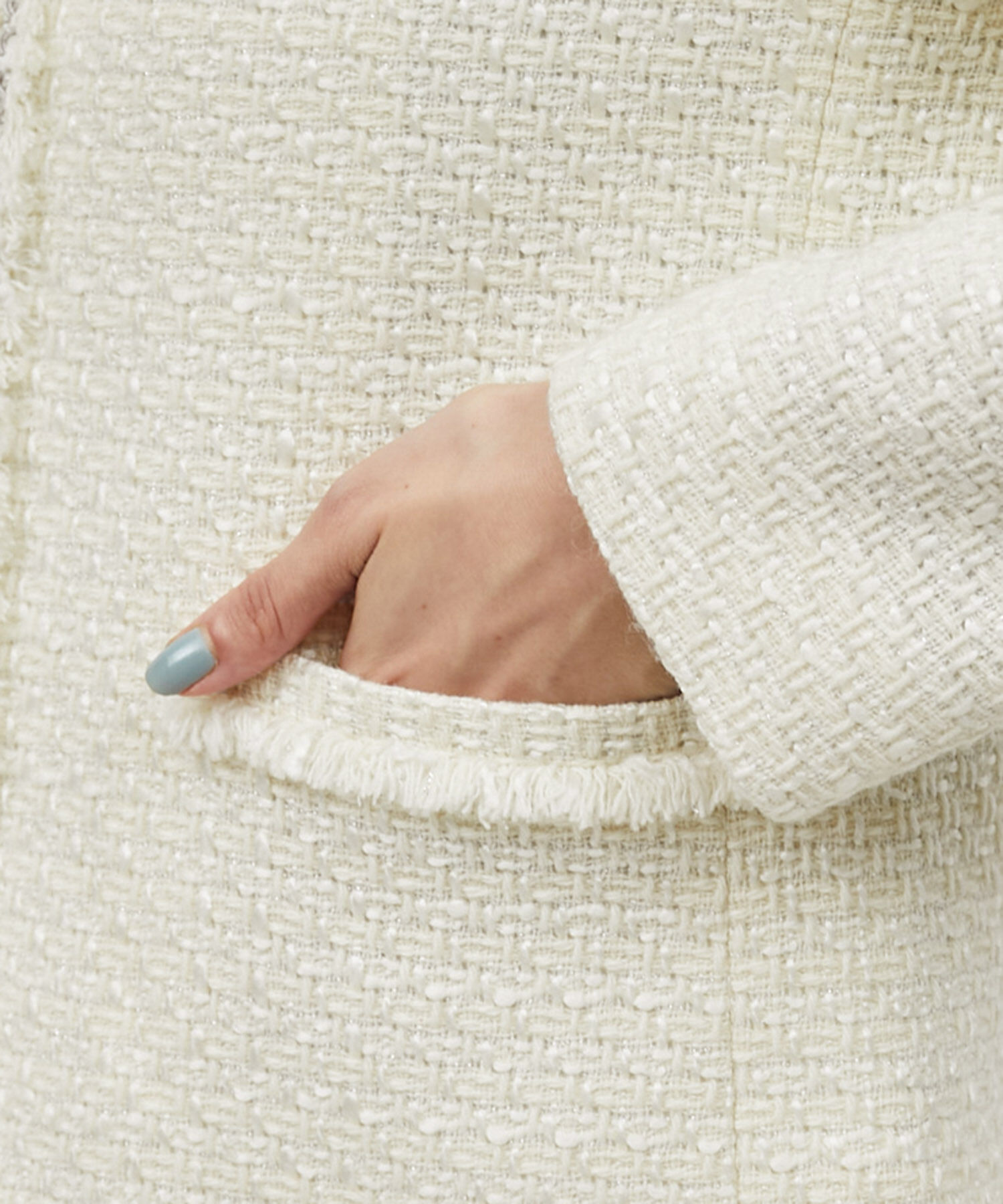 ROPE「ミックスツイードノーカラージャケット【セレモニー/通勤対応】」|ノーカラージャケット|