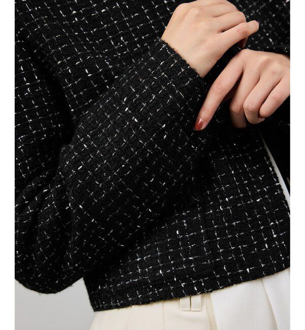 ROPE「ツイードジャケット」|ノーカラージャケット|