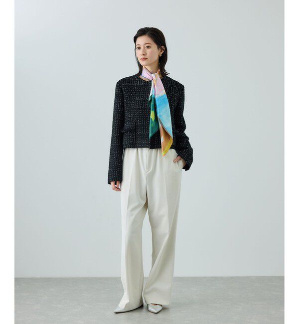 ROPE「ツイードジャケット」|ノーカラージャケット|