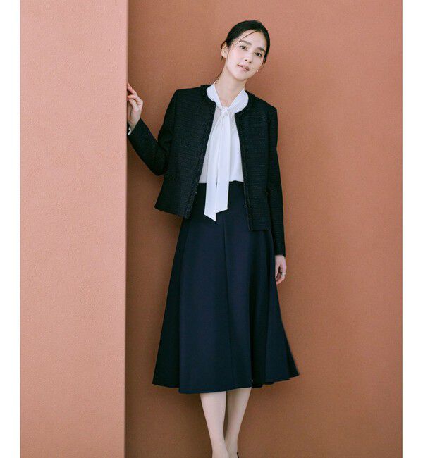 ROPE「ミックスツイードノーカラージャケット/セットアップ対応・25AW」|ノーカラージャケット|