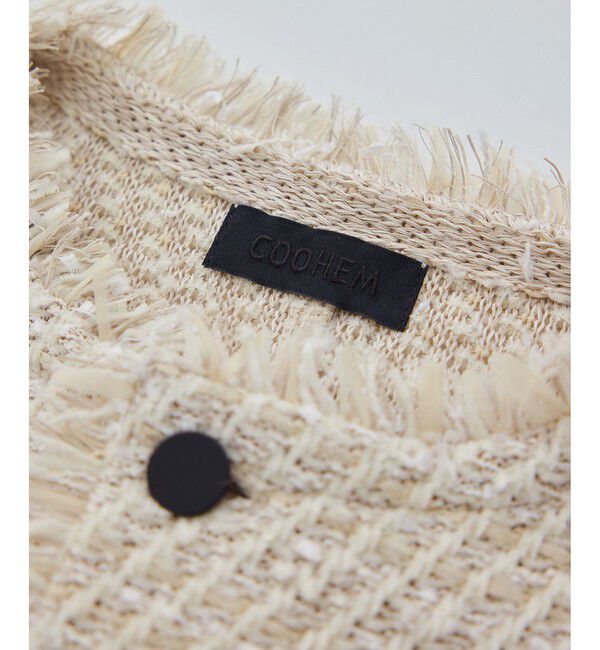 ROPE「【COOHEM(コーヘン)】BASIC TWEED VELVET JACKET」|ノーカラージャケット|