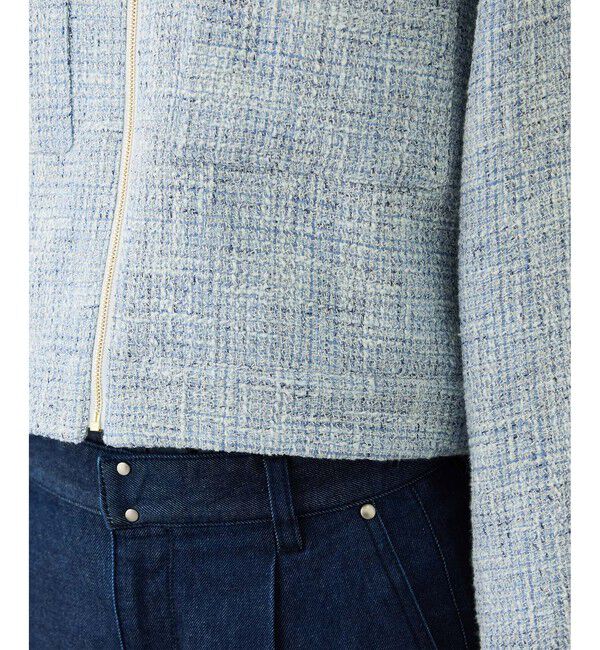 ROPE「ツイードノーカラージャケット」|ノーカラージャケット|