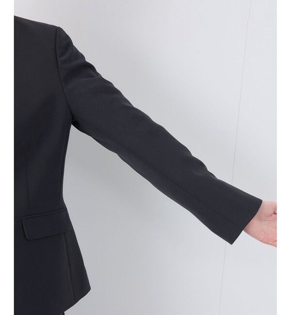 Rope&rsquo;Picnic「【360&deg;ウルトラストレッチ】UVカット・花粉ガード/ノーラペルジャケット/セットアップ対応」|ノーカラージャケット|