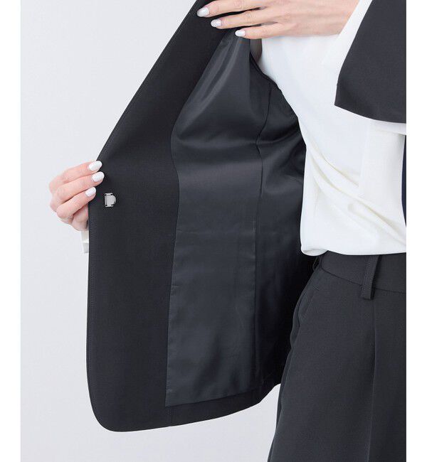 Rope&rsquo;Picnic「【360&deg;ウルトラストレッチ】UVカット・花粉ガード/ノーラペルジャケット/セットアップ対応」|ノーカラージャケット|