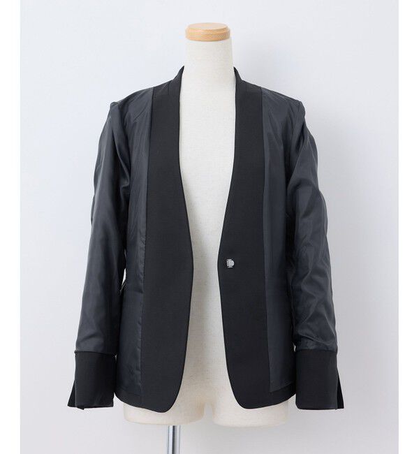 Rope&rsquo;Picnic「【360&deg;ウルトラストレッチ】UVカット・花粉ガード/ノーラペルジャケット/セットアップ対応」|ノーカラージャケット|