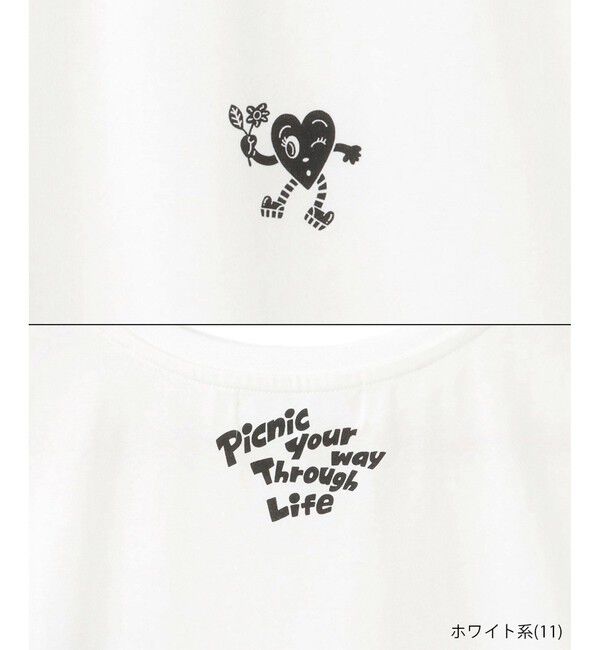 Rope&rsquo;Picnic「【Chocomoo&times;ROPE' PICNIC】【接触冷感】アソートフレンチスリーブTシャツ」|Tシャツ・カットソー|