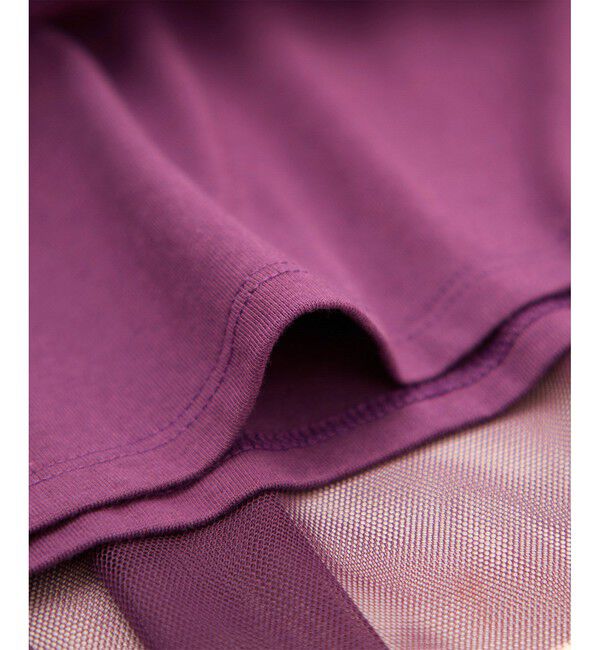 Rope&rsquo;Picnic「プリーツチュールドッキングTシャツ」|Tシャツ・カットソー|