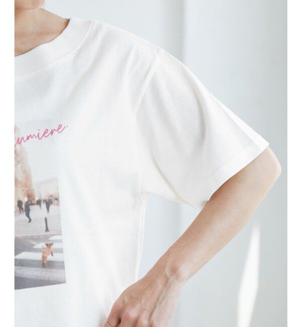 Rope&rsquo;Picnic「オフショルプリントハーフスリーブTシャツ」|Tシャツ・カットソー|