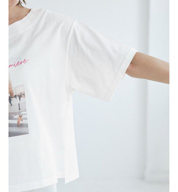 Rope&rsquo;Picnic「オフショルプリントハーフスリーブTシャツ」|Tシャツ・カットソー|