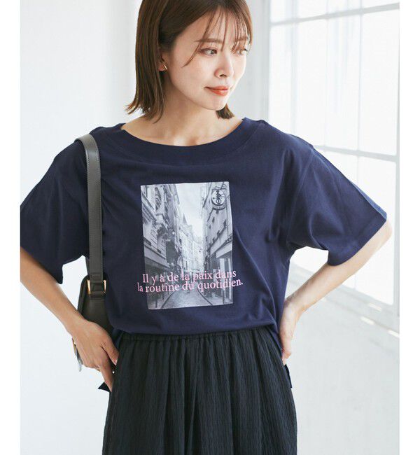 Rope&rsquo;Picnic「オフショルプリントハーフスリーブTシャツ」|Tシャツ・カットソー|
