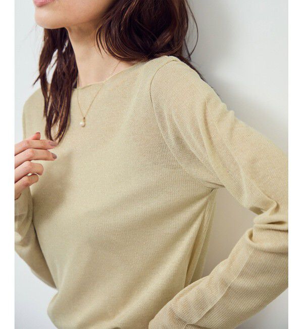 Rope&rsquo;Picnic「ラメシアーリブカットソー」|Tシャツ・カットソー|