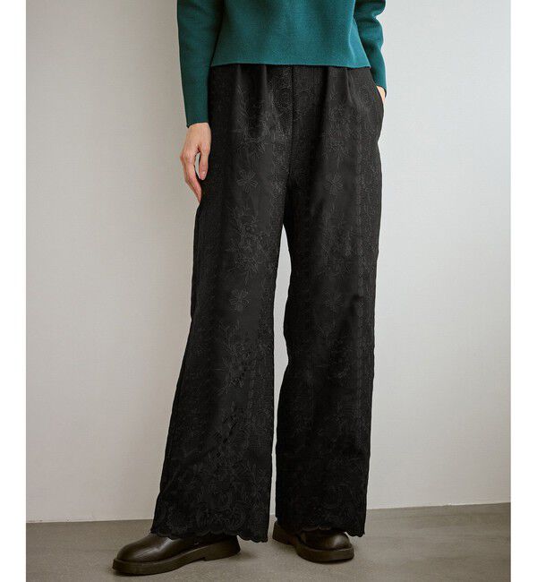 Rope&rsquo;Picnic「ウィンターイージー刺繍パンツ」|チノ|