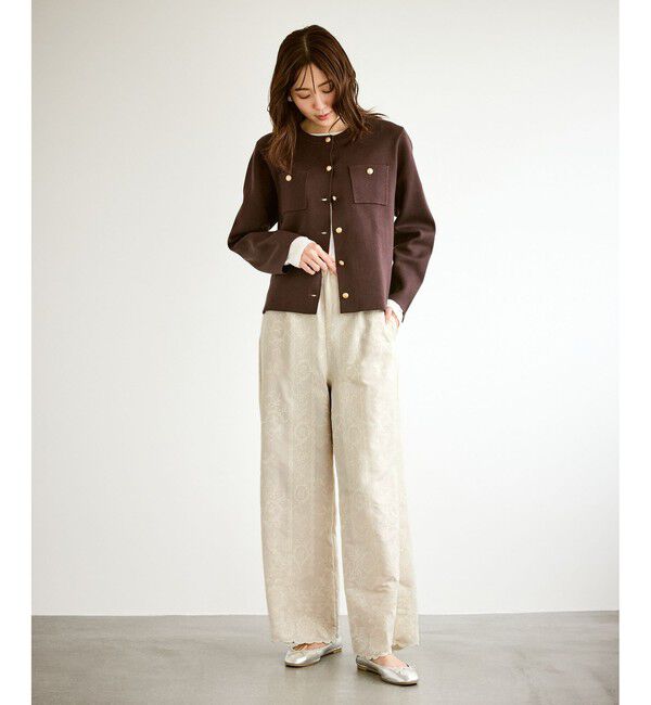 Rope&rsquo;Picnic「ウィンターイージー刺繍パンツ」|チノ|