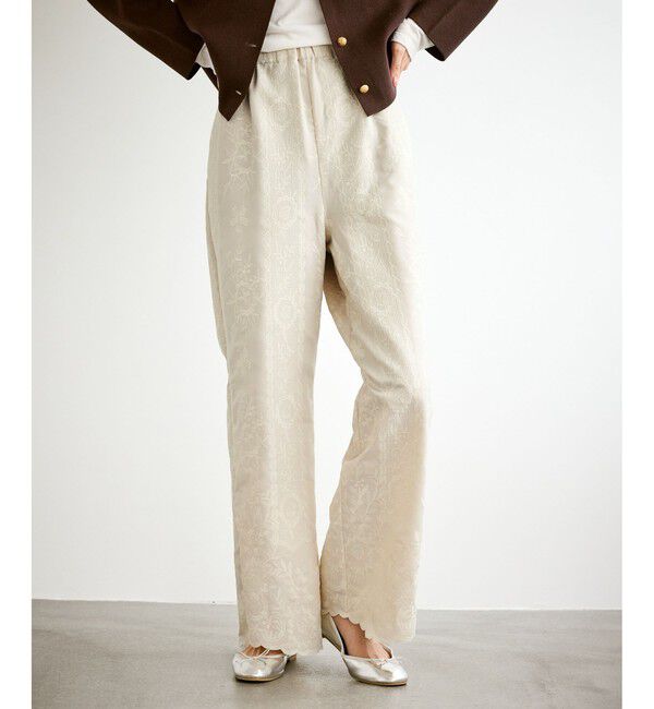 Rope&rsquo;Picnic「ウィンターイージー刺繍パンツ」|チノ|