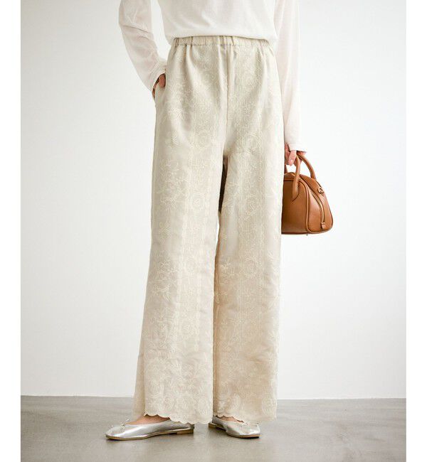 Rope&rsquo;Picnic「ウィンターイージー刺繍パンツ」|チノ|