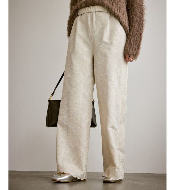 Rope&rsquo;Picnic「ウィンターイージー刺繍パンツ」|チノ|