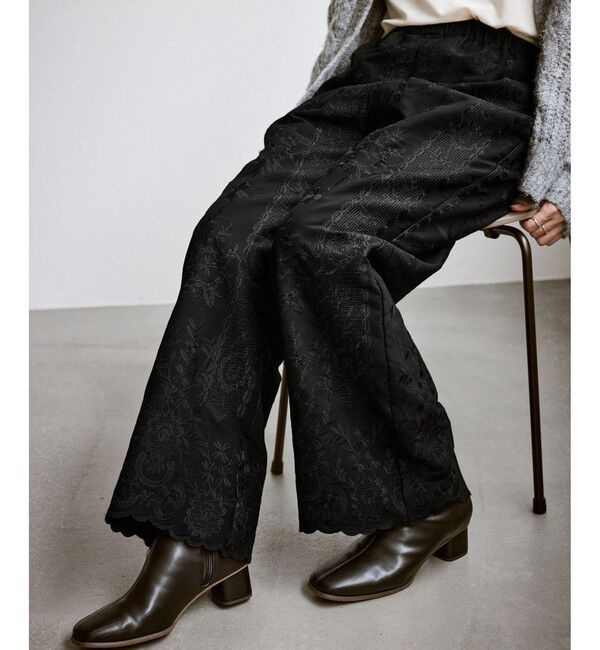 Rope&rsquo;Picnic「ウィンターイージー刺繍パンツ」|チノ|