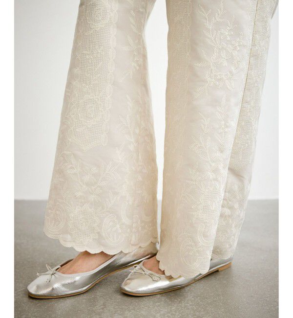 Rope&rsquo;Picnic「ウィンターイージー刺繍パンツ」|チノ|