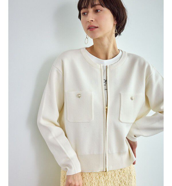 Rope&rsquo;Picnic「ミラノリブダブルジップニットカーディガン」|カーディガン|