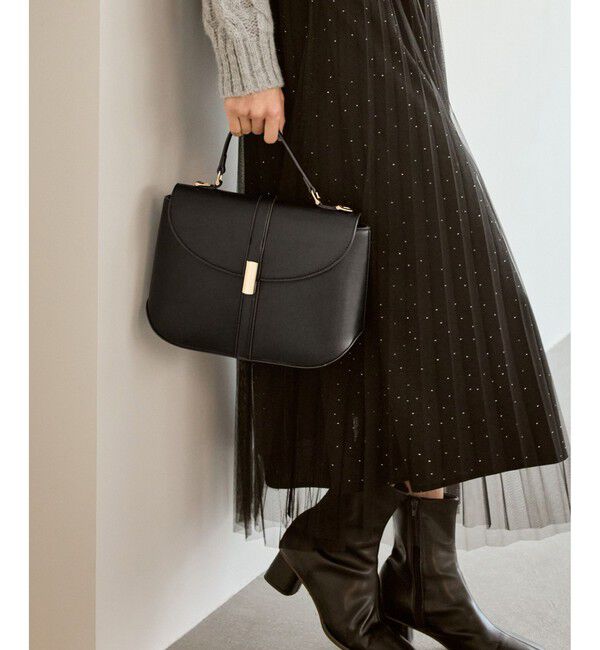 ROPE PICNIC PASSAGE「センターベルトワイドトップハンドル＆ショルダーバッグ」|ショルダー・メッセンジャー|ブラック(01)