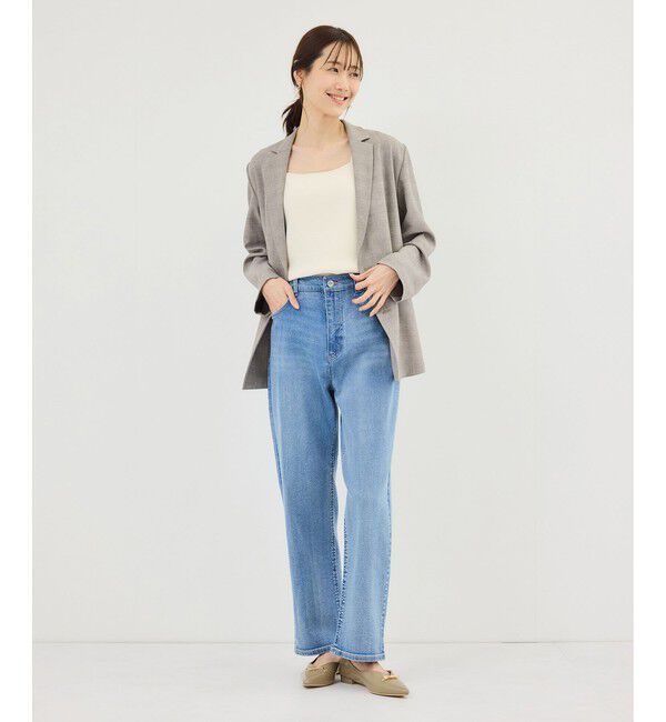 Rope&rsquo;Picnic「ウエストシェイプハイライズマムジーンズ」|デニム|