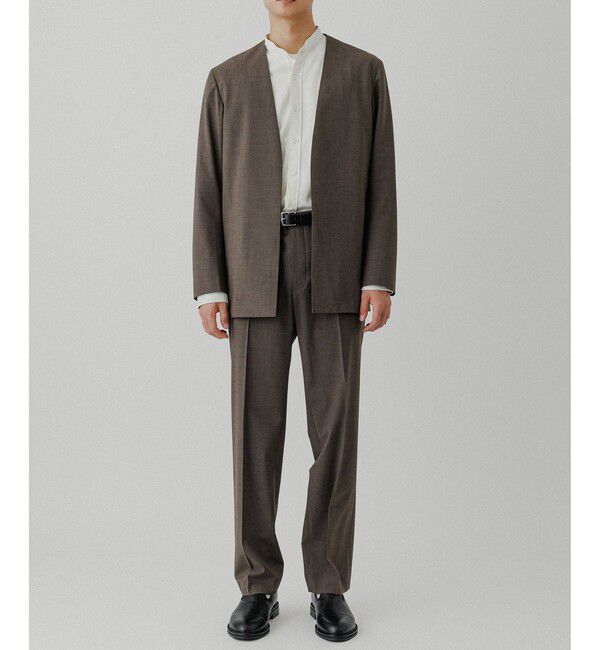 ADAM ET ROPE'「ルームジャケット / セットアップ対応」|ノーカラージャケット|