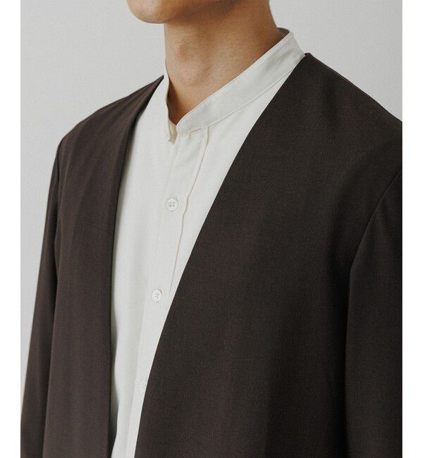 ADAM ET ROPE'「ルームジャケット / セットアップ対応」|ノーカラージャケット|