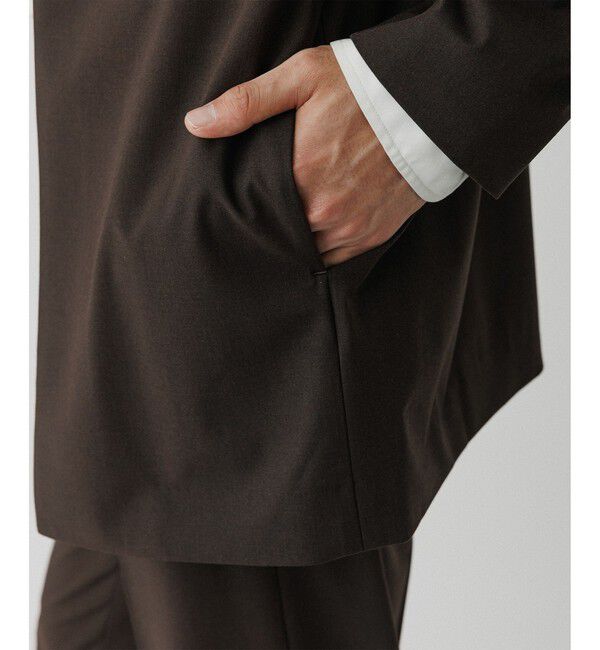 ADAM ET ROPE'「ルームジャケット / セットアップ対応」|ノーカラージャケット|