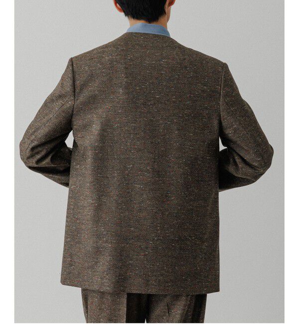 ADAM ET ROPE'「ハードクロス ノーカラージャケット / セットアップ対応」|ノーカラージャケット|