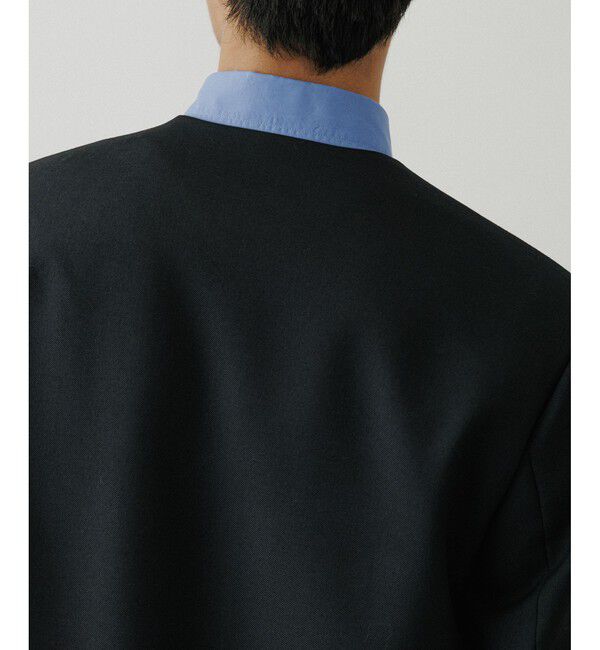 ADAM ET ROPE'「ハードクロス ノーカラージャケット / セットアップ対応」|ノーカラージャケット|