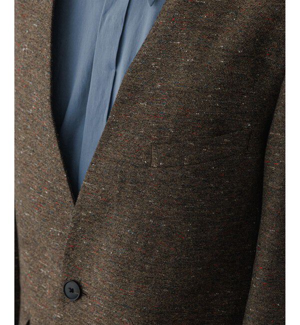 ADAM ET ROPE'「ハードクロス ノーカラージャケット / セットアップ対応」|ノーカラージャケット|