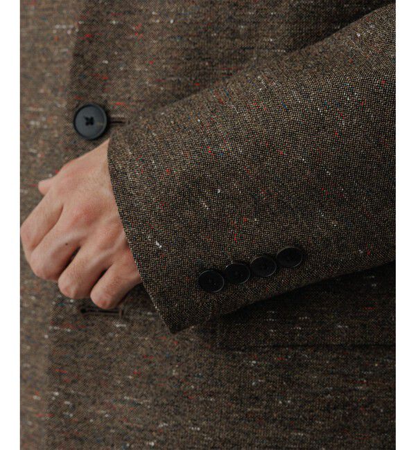 ADAM ET ROPE'「ハードクロス ノーカラージャケット / セットアップ対応」|ノーカラージャケット|