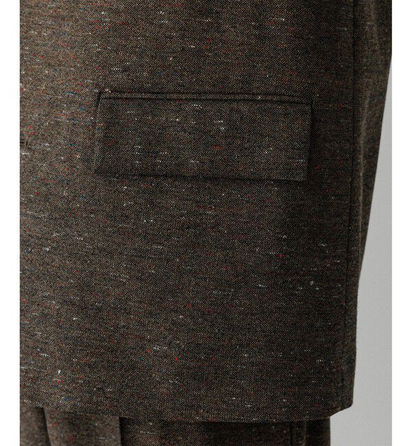 ADAM ET ROPE'「ハードクロス ノーカラージャケット / セットアップ対応」|ノーカラージャケット|