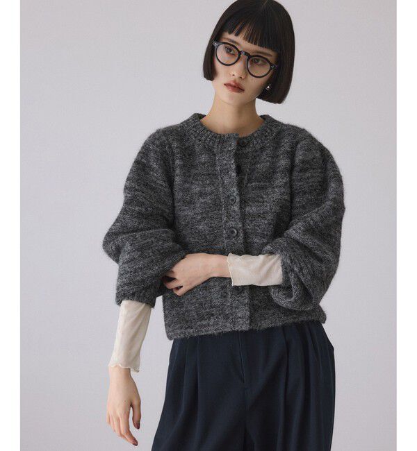 ADAM ET ROPE'「MIXヤーンカーディガン」|カーディガン|