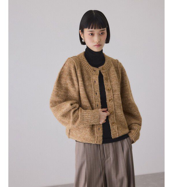 ADAM ET ROPE'「MIXヤーンカーディガン」|カーディガン|