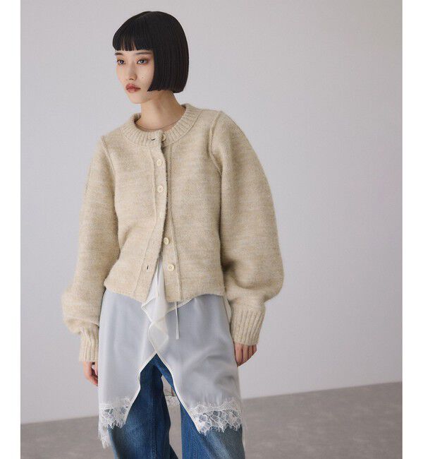 ADAM ET ROPE'「MIXヤーンカーディガン」|カーディガン|