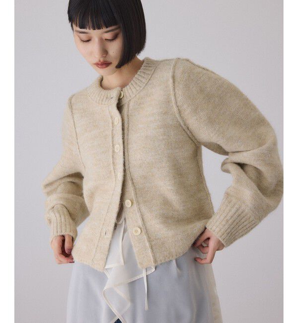 ADAM ET ROPE'「MIXヤーンカーディガン」|カーディガン|