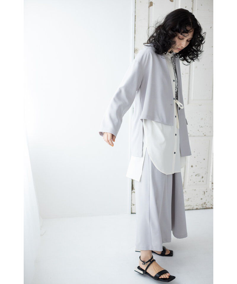  「ノーカラーアシンメトリージャケット」|ノーカラージャケット|