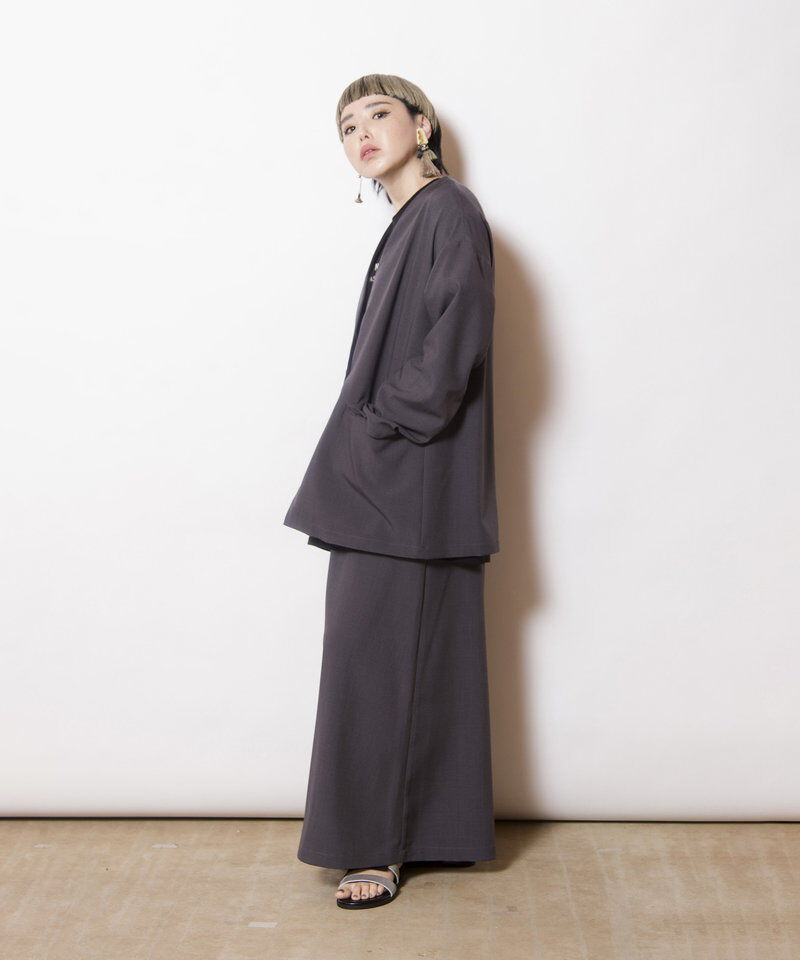  「ノーカラーアシンメトリージャケット」|ノーカラージャケット|