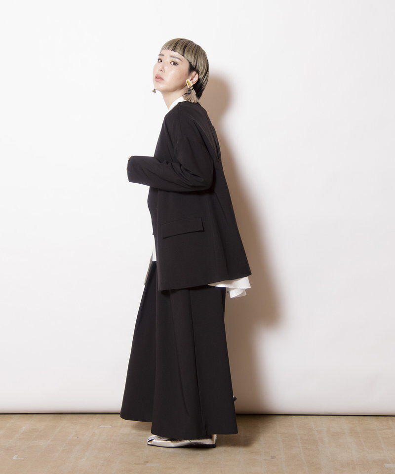  「ノーカラーアシンメトリージャケット」|ノーカラージャケット|