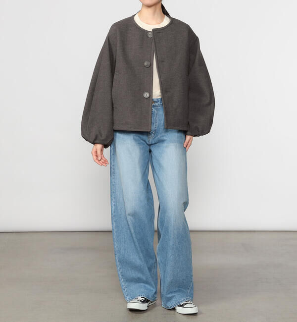 ORCIVAL「ORCIVAL | ブリティッシュツイード ノーカラーブルゾン WOMEN」|ノーカラージャケット|