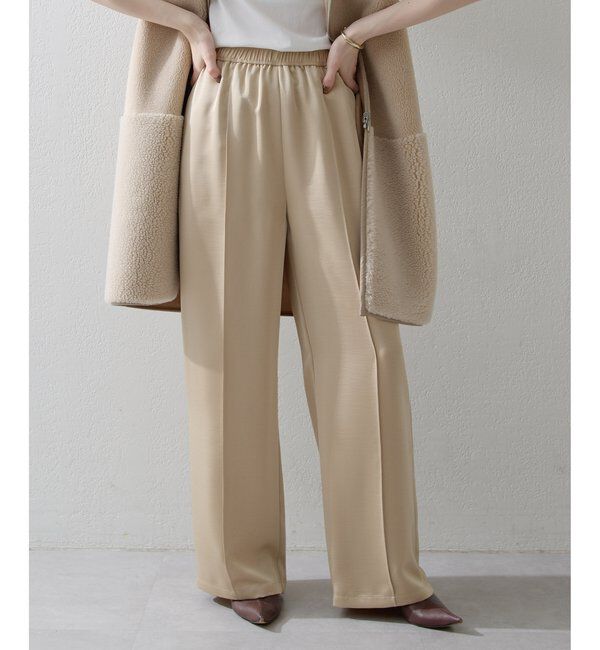 THE PAUSE「【THE PAUSE】サテンピンタックパンツ」|チノ|