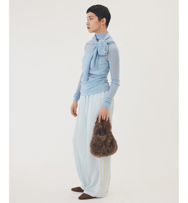 THE PAUSE「【THE PAUSE】サテンピンタックパンツ」|チノ|